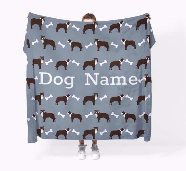 'Bone Pattern' - Personalized {breedFullName} Blanket